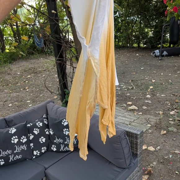 Lane Bryant White and Yellow Tunic Top - Picture 2 of 5